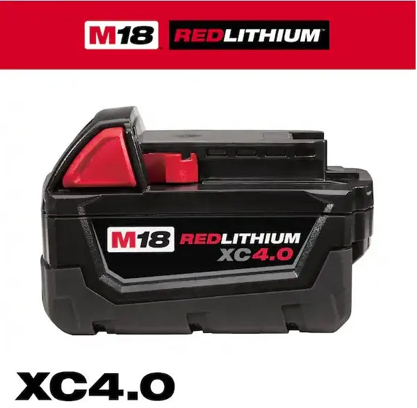 Milwaukee M18 18-Volt 4.0 Ah Lithium-Ion XC Extended Capacity Battery Pack