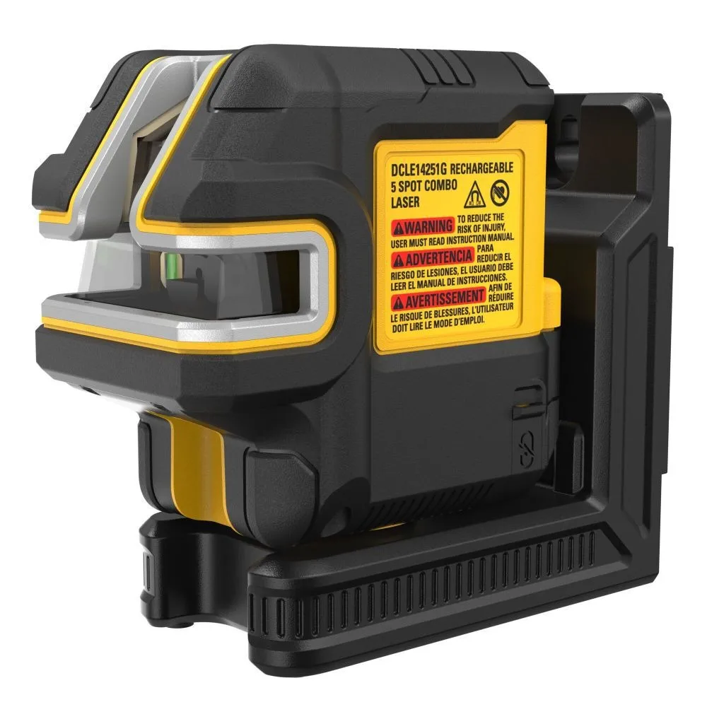 DEWALT 150 ft. Green Cross Line and 5-Spot Laser Level with 45-Watt USB-C Charger