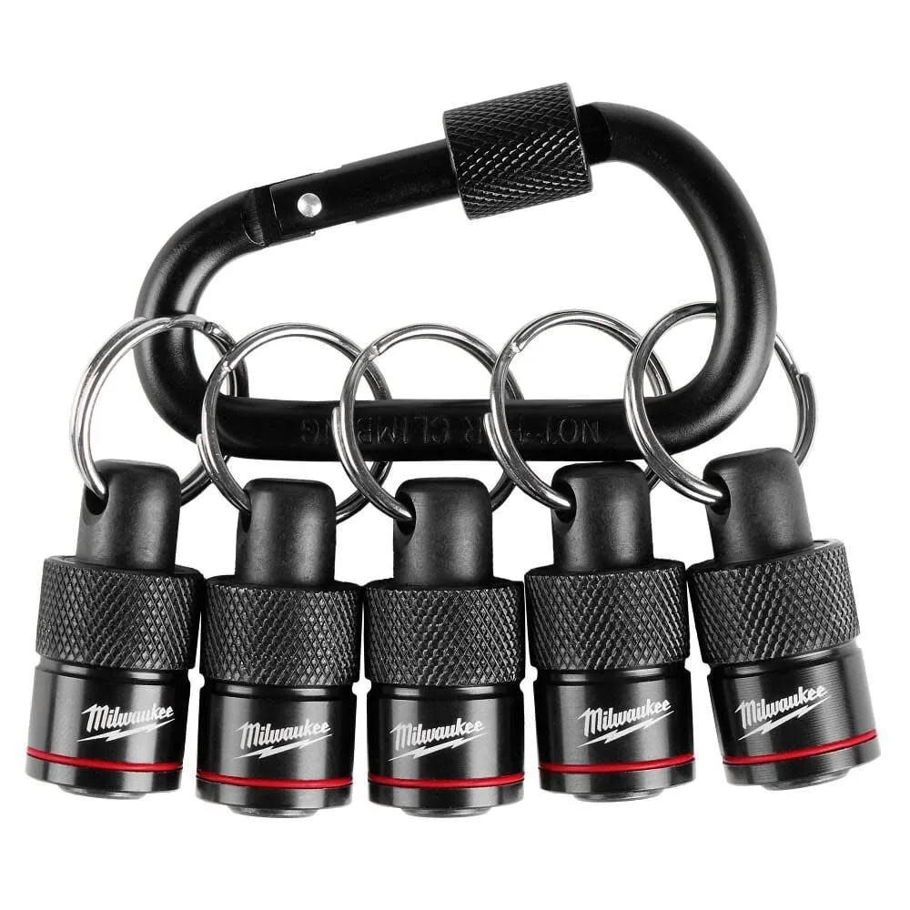 Milwaukee 5-Piece Hex Bit Holder with Carabiner