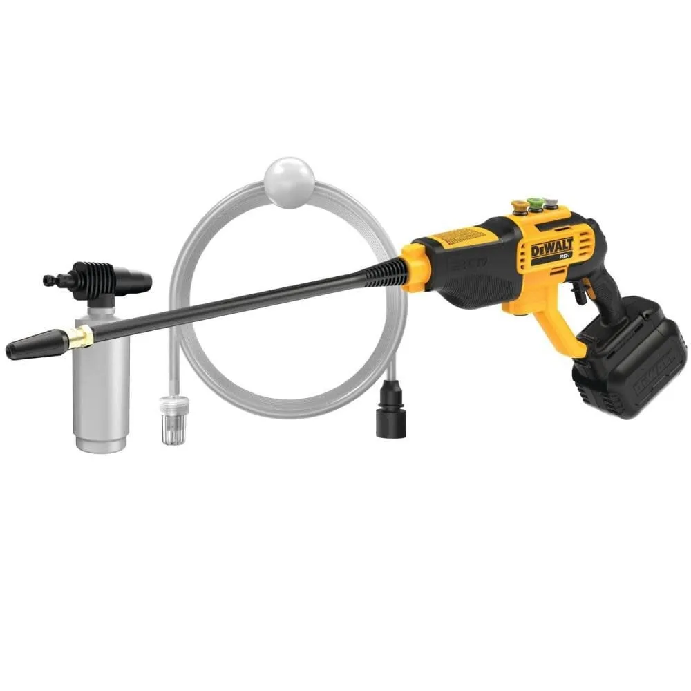 DEWALT 20V MAX 550 PSI 1.0 GPM Cold Water Cordless Battery Power Cleaner with 4 Nozzles (Tool Only)