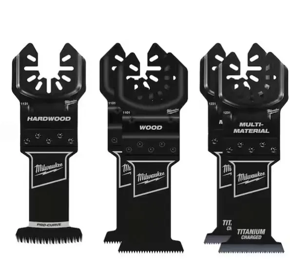 Milwaukee OPEN-LOK Variety Oscillating Blade Set w/ Japanese Hardwood Blade (5-Piece)