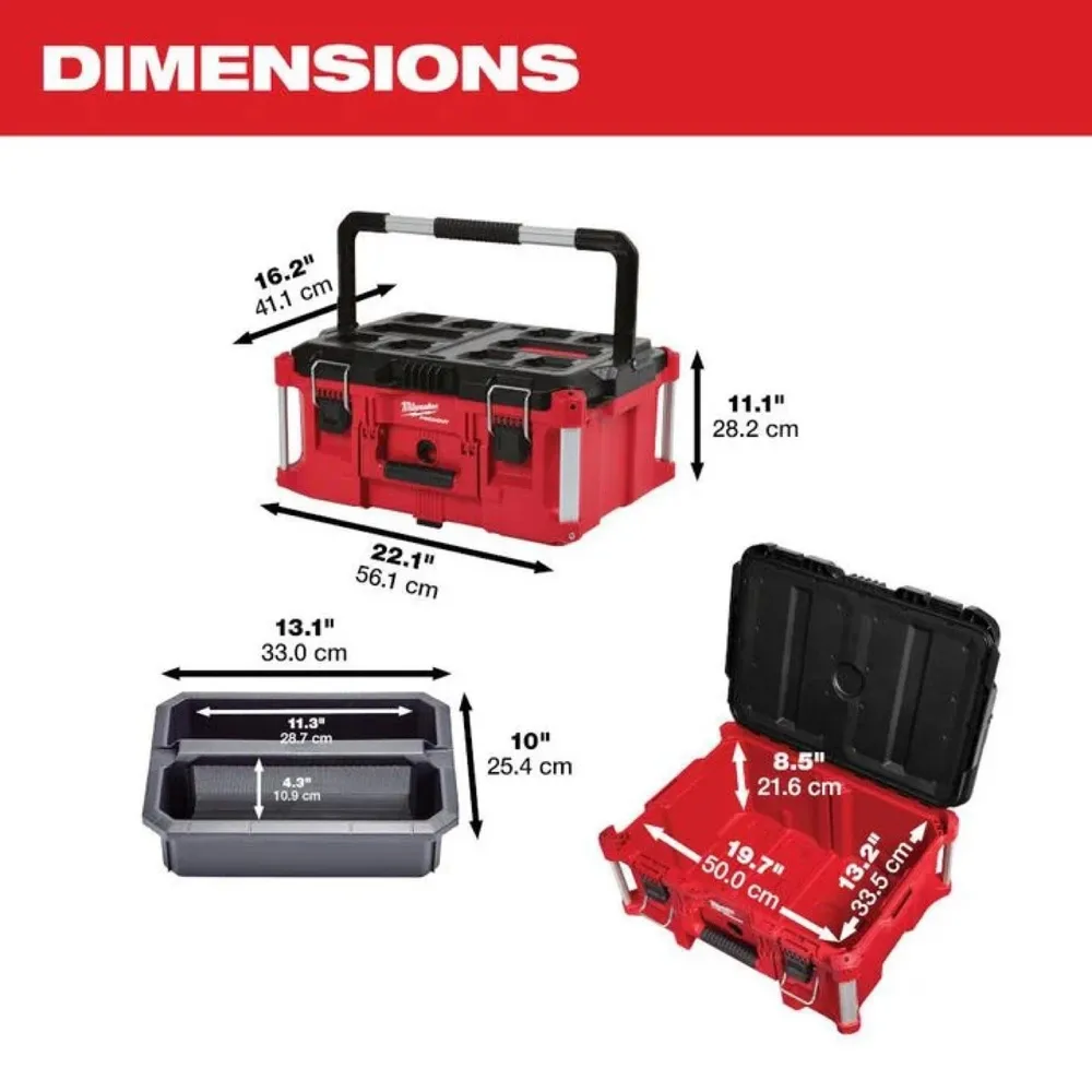 Milwaukee PACKOUT Tool Box Set with NEW Low Handle Rolling Tool Box 4