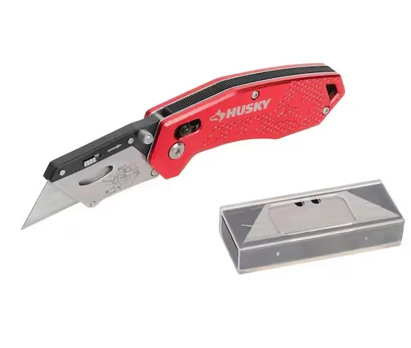 Husky Rapid Lock Utility Knife w/Aluminum and 10 Blades