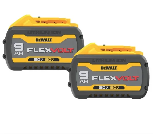 DEWALT FLEXVOLT 20V/60V MAX Lithium-Ion 9.0Ah Battery Pack (2 Pack)