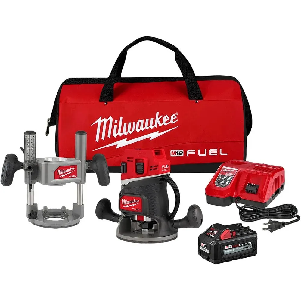 Milwaukee M18 FUEL 18-Volt Lithium-Ion Cordless Brushless 1/2 in. Router Plunge Base Kit