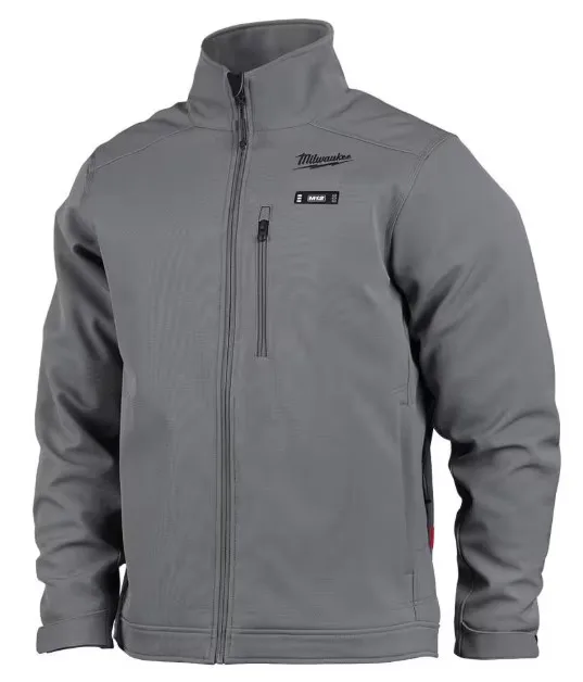 Milwaukee Men's 2X-Large M12 12V Lithium-Ion Cordless TOUGHSHELL Gray Heated Jacket with (1) 3.0 Ah Battery and Charger