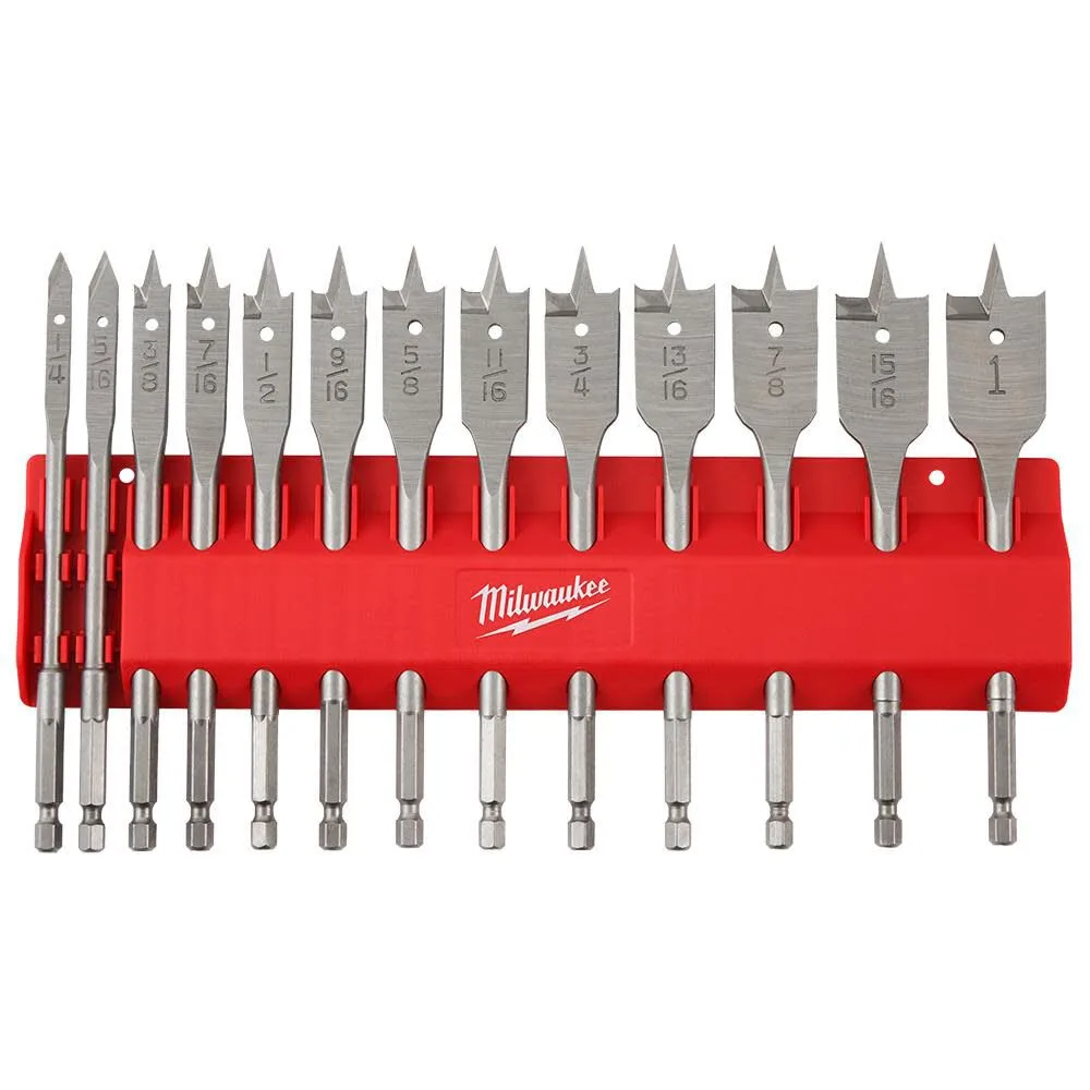 Milwaukee High Speed Wood Spade Bit Set (13-Piece)