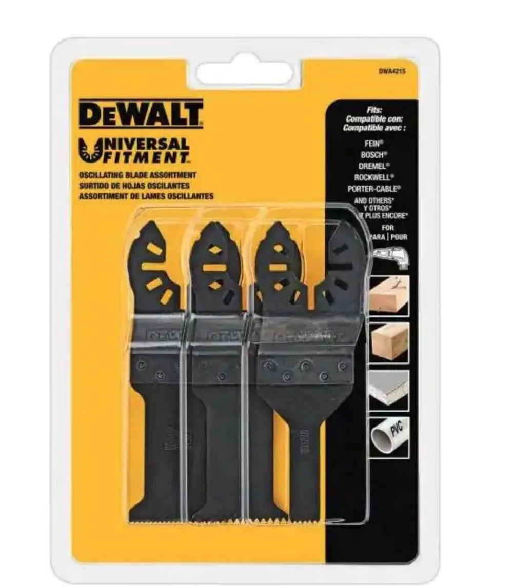 DEWALT Oscillating Blade Set 3pc