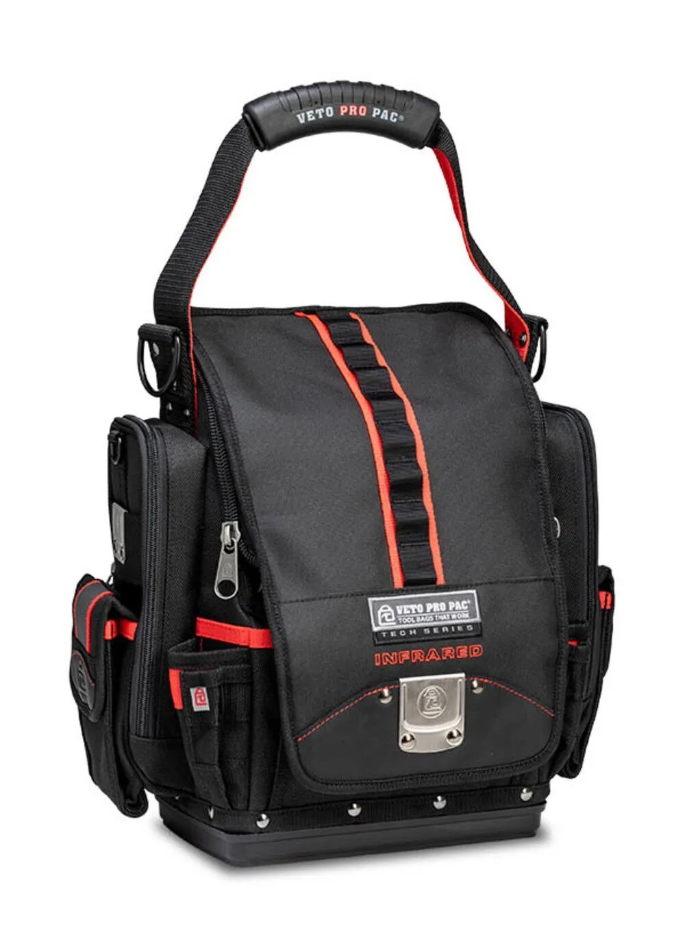 Veto Pro Pac 30 Lbs XX-Large Zippered Technician Tool Pouch, Black/Red