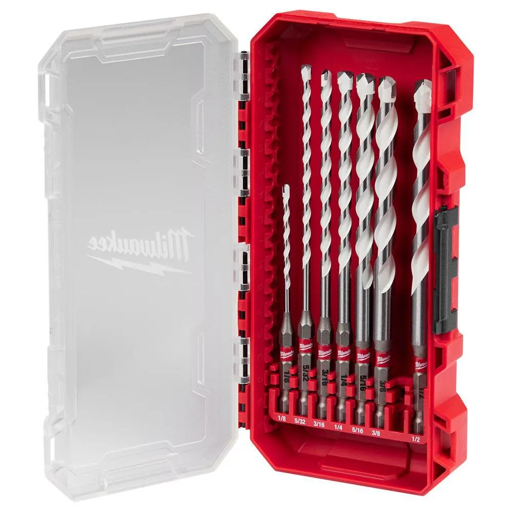 Milwaukee SHOCKWAVE Carbide Multi-Material Drill Percussion Bit Set (7-Piece)