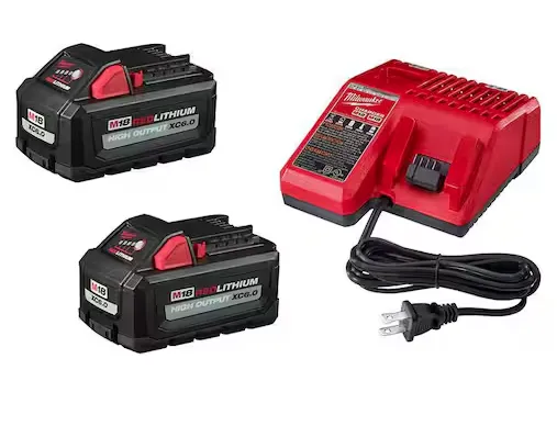 Milwaukee M18 18-Volt Lithium-Ion High Output Starter Kit with Two 6.0 Ah Battery and Charger