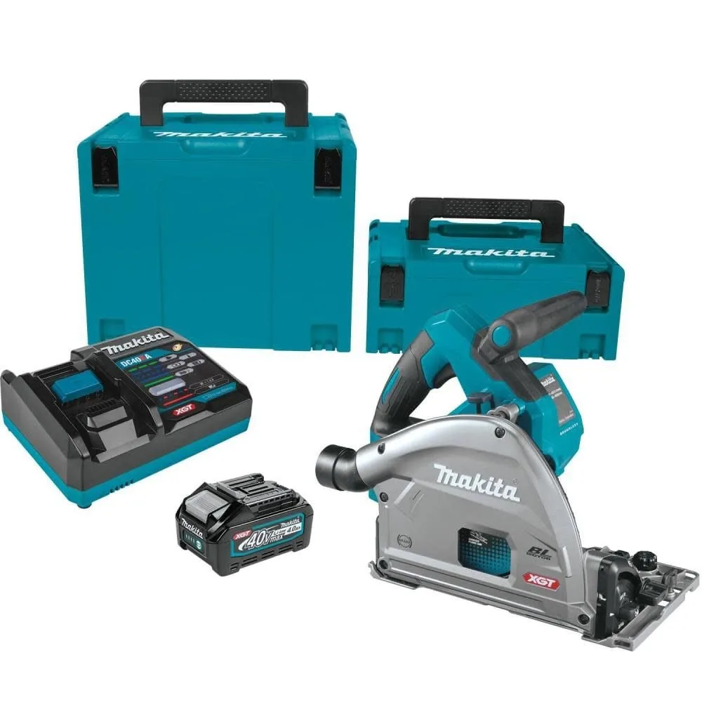 Makita 40V max XGT Lithium-Ion Brushless Cordless 6-1/2 in. Plunge Circular Saw Kit, AWS Capable, (4.0Ah)
