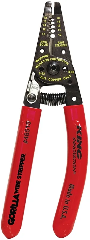 Wire Stripper, 10 to 20 AWG Stripping, 6 in OAL, Ergonomic Handle