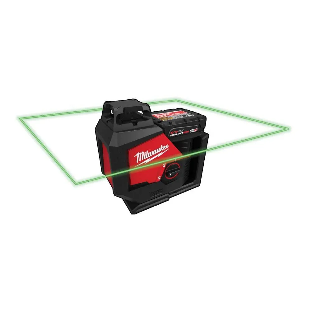 Milwaukee M12 12-Volt Lithium-Ion Cordless Green 360-Degree Single Plane Laser Level Kit