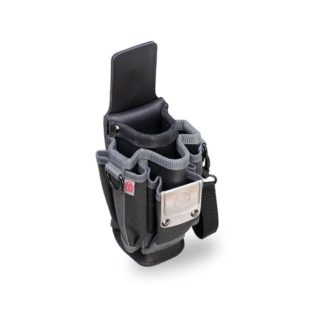 VETO PRO PAC 5 in. Small Black Leather Tool Pouch with Pen;Knife;Pliers;Screwdriver;Wrench;Utility Knife;Tape Measure Holder