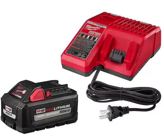 Milwaukee M18 18-Volt Lithium-Ion High Output Starter Kit with 6.0 Ah Battery and Charger