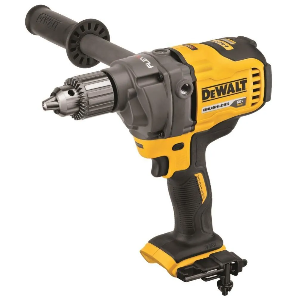 DEWALT FLEXVOLT 60V MAX Cordless Brushless 1/2 in. Concrete Mud Mixer/Drill with E-Clutch (Tool Only)