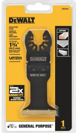 DEWALT Wide Titanium Oscillating Wood with Nails Blade