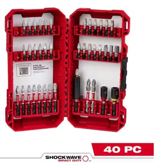 Milwaukee SHOCKWAVE Impact Duty Alloy Steel Screw Driver Drill Bit Set (40-Piece)