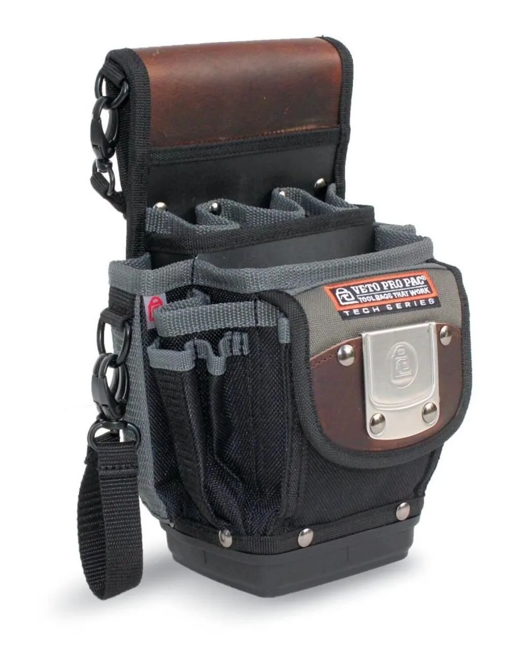 VETO PRO PAC 6.5 in. Small Original Nylon Tool Pouch with Pen;Knife;Pliers;Screwdriver;Wrench;Utility Knife;Tape Measure Holder