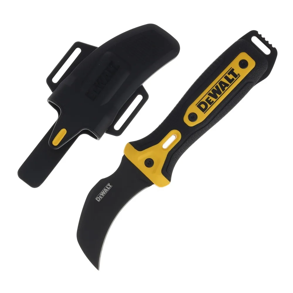DEWALT Hawkbill Line and Cable Knife with 3 in. Blade and Sheath