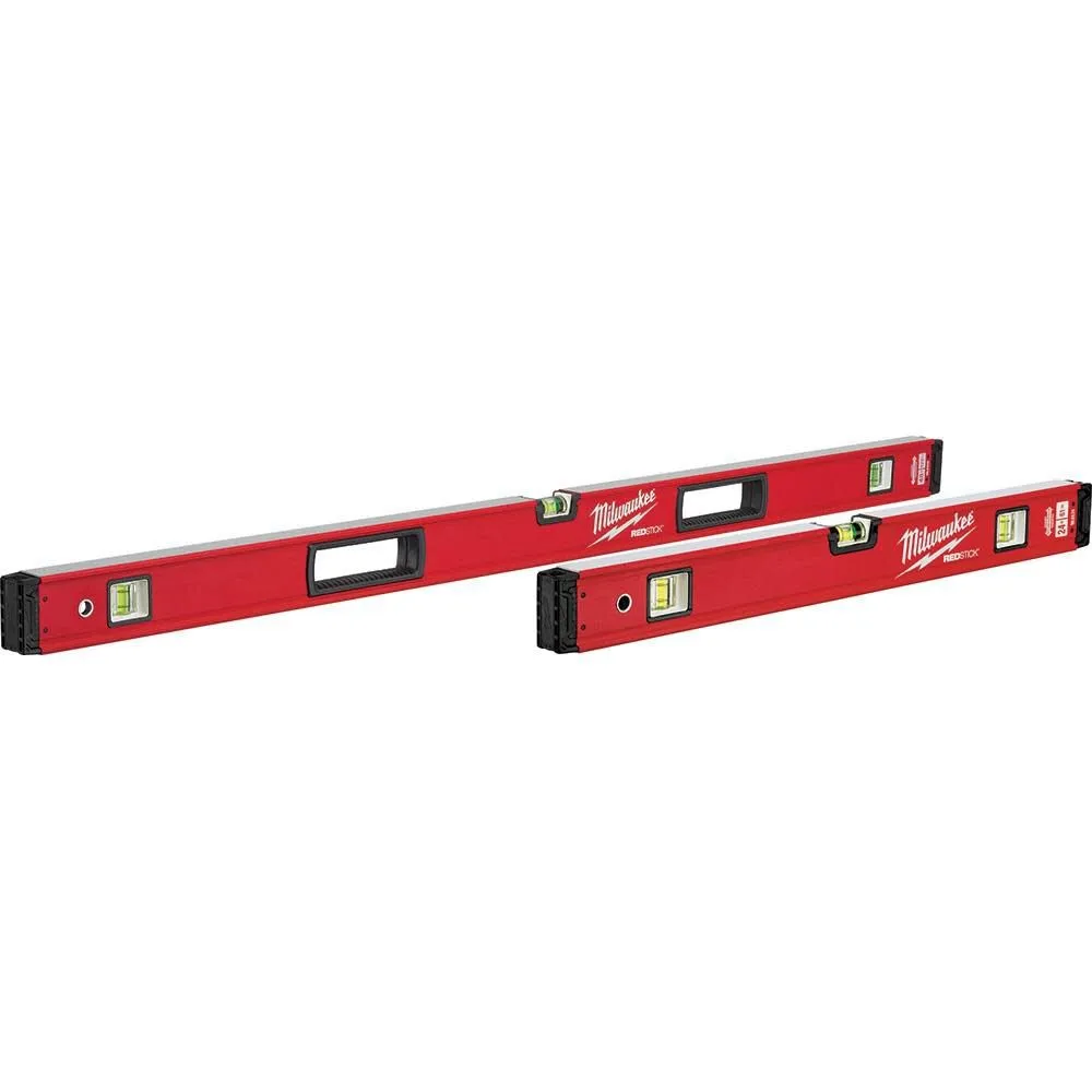 Milwaukee 24 in./48 in. REDSTICK Box Level Set
