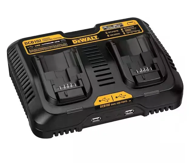 DEWALT 12V to 20V MAX Lithium-Ion Dual Port Jobsite Charging Station with (2) USB Ports