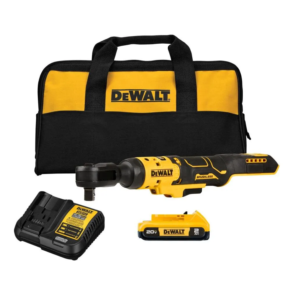 DEWALT 20V MAX Lithium-Ion Cordless 1/2 in. Ratchet Kit with 2.0Ah Battery and Charger