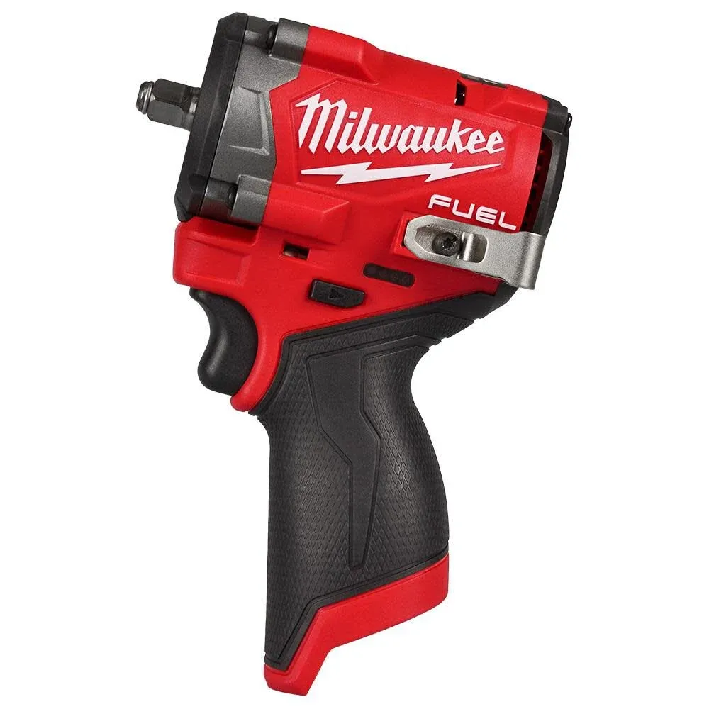 Milwaukee M12 FUEL 12V Lithium-Ion Brushless Cordless Stubby 3/8 in. Impact Wrench (Tool-Only)