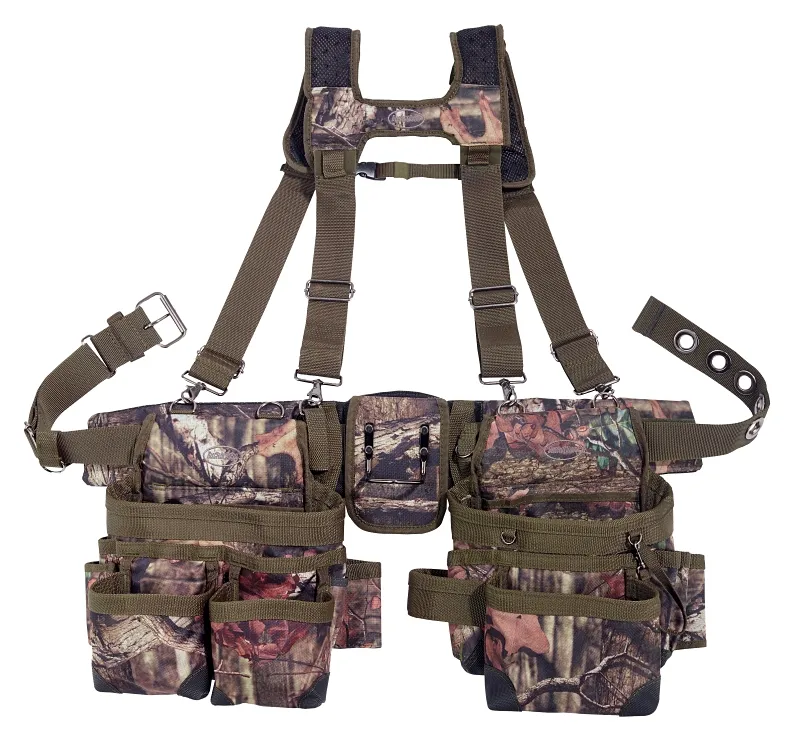 Bucket Boss Suspension Rig, 52 in Waist, Fabric, Mossy Oak, 28-Pocket