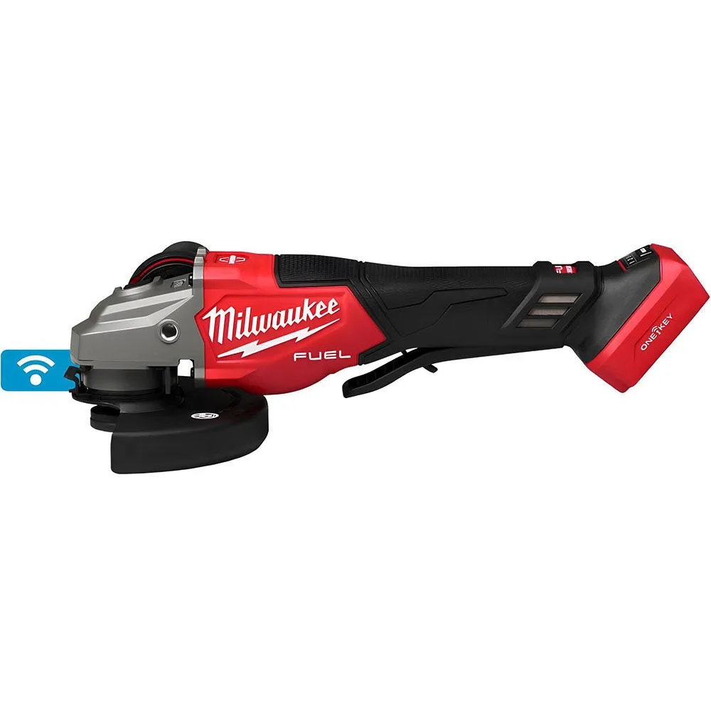 Milwaukee M18 FUEL ONE-KEY 18V Lithium-Ion Brushless Cordless 4-1/2 in./6 in. Variable Speed Braking Grinder w/Paddle Switch
