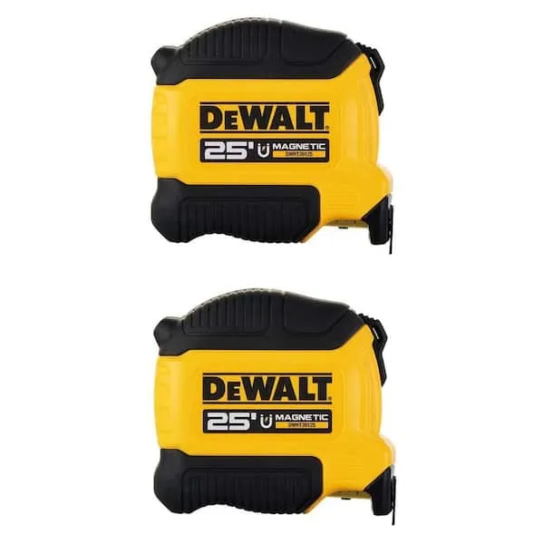 DEWALT 25 ft. Magnetic Tape Measure (2-Pack)