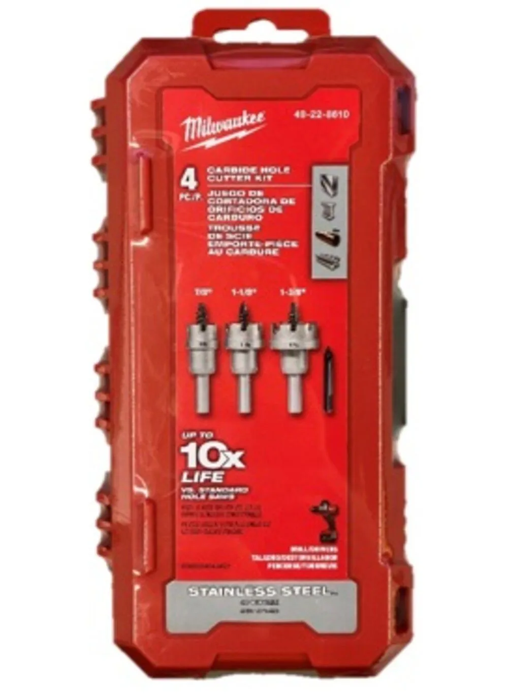 Milwaukee Carbide Hole Cutter Kit (4-Piece)