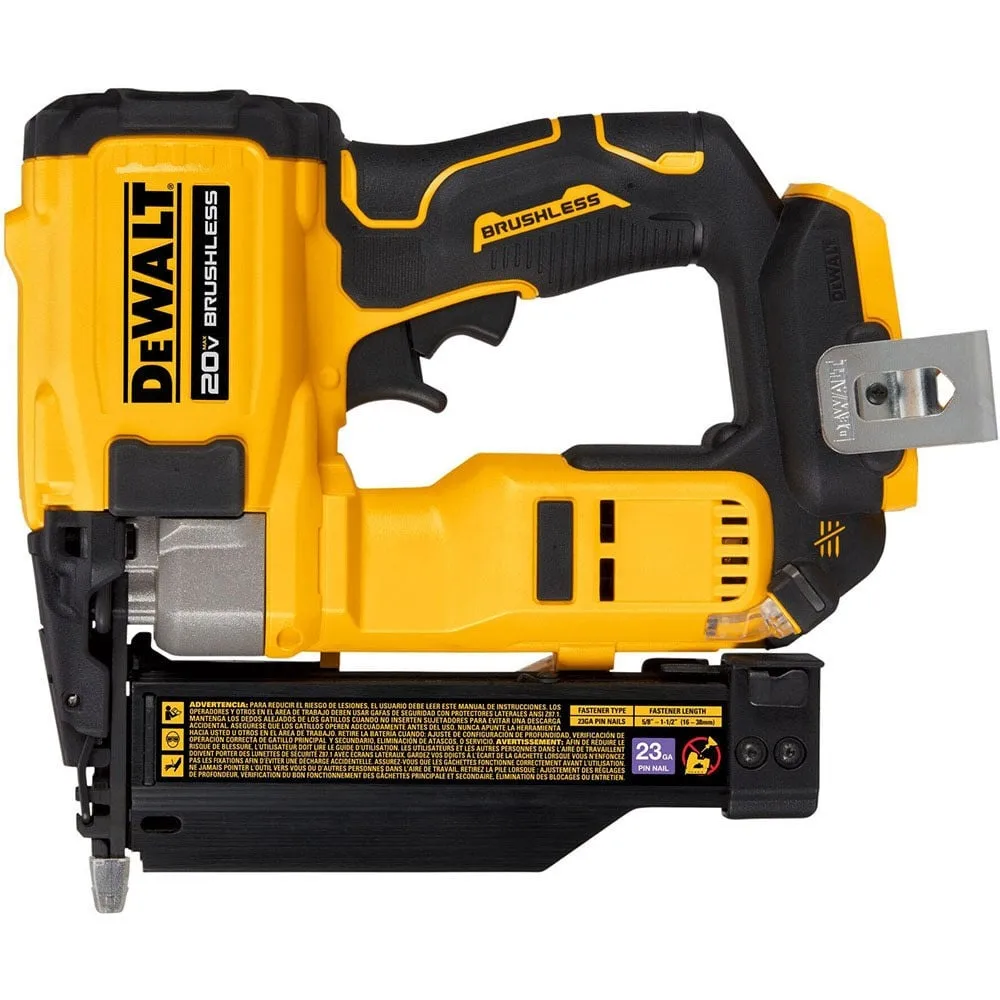 DEWALT ATOMIC 20V MAX Lithium Ion Cordless 23 Gauge Pin Nailer Tool Only