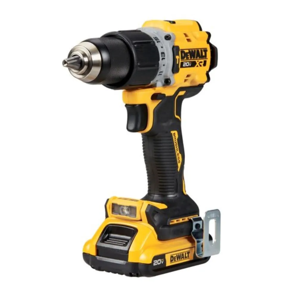 DEWALT 20V Lithium-Ion Cordless Brushless Compact 1/2 in. Hammer Drill Kit with (2) 2.0Ah Batteries and Charger