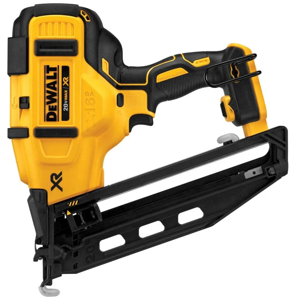 DEWALT 20V MAX XR Lithium-Ion Electric Cordless 16-Gauge Angled Finishing Nailer (Tool Only)
