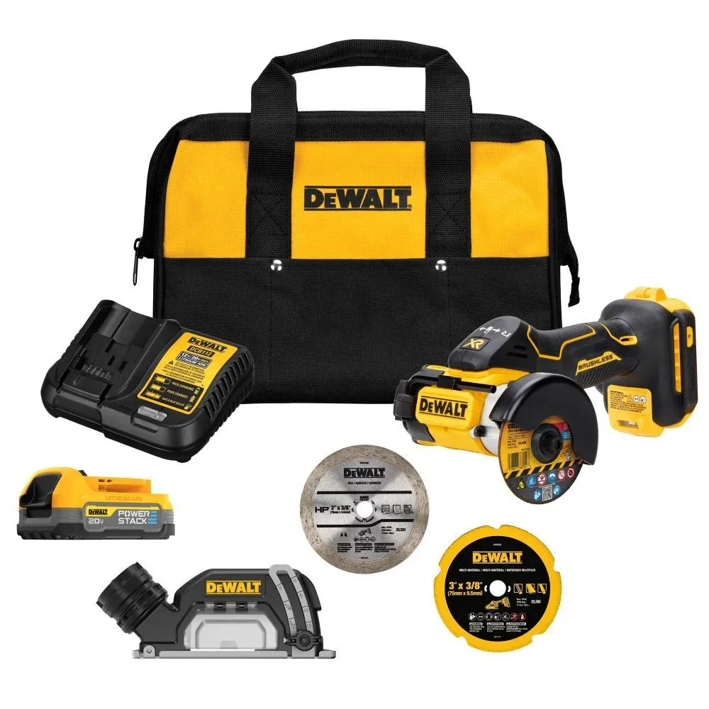 DEWALT 20V Lithium-Ion Cordless 3 in. Cut-Off Tool Kit with 1.7Ah Battery and Charger
