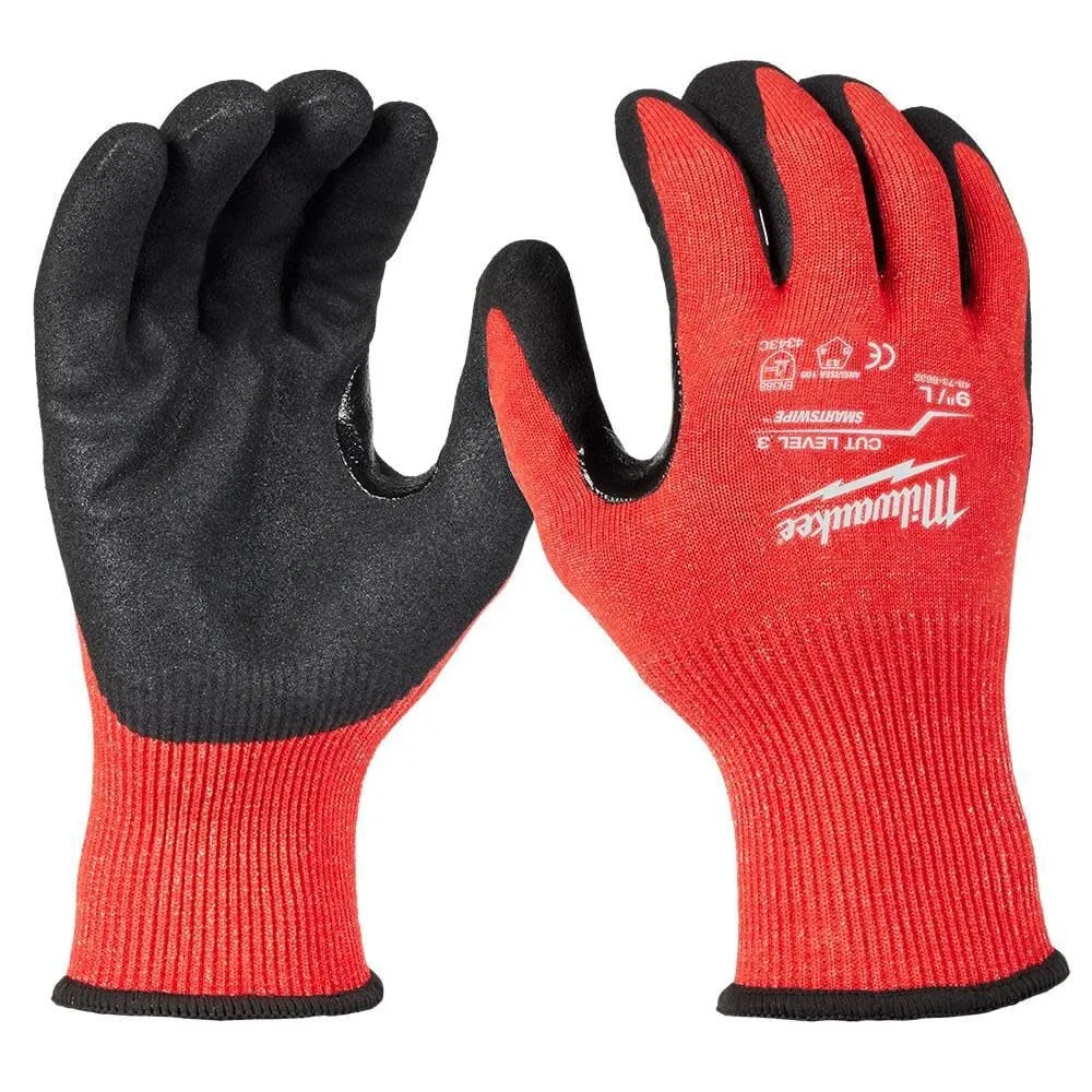 Milwaukee Large Red Level 3 Cut Resistant Nitrile Dipped Gloves