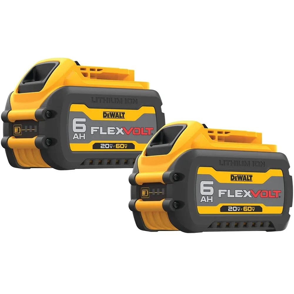 DEWALT FLEXVOLT 20V/60V MAX Lithium-Ion 6.0Ah Battery Pack (2 Pack)