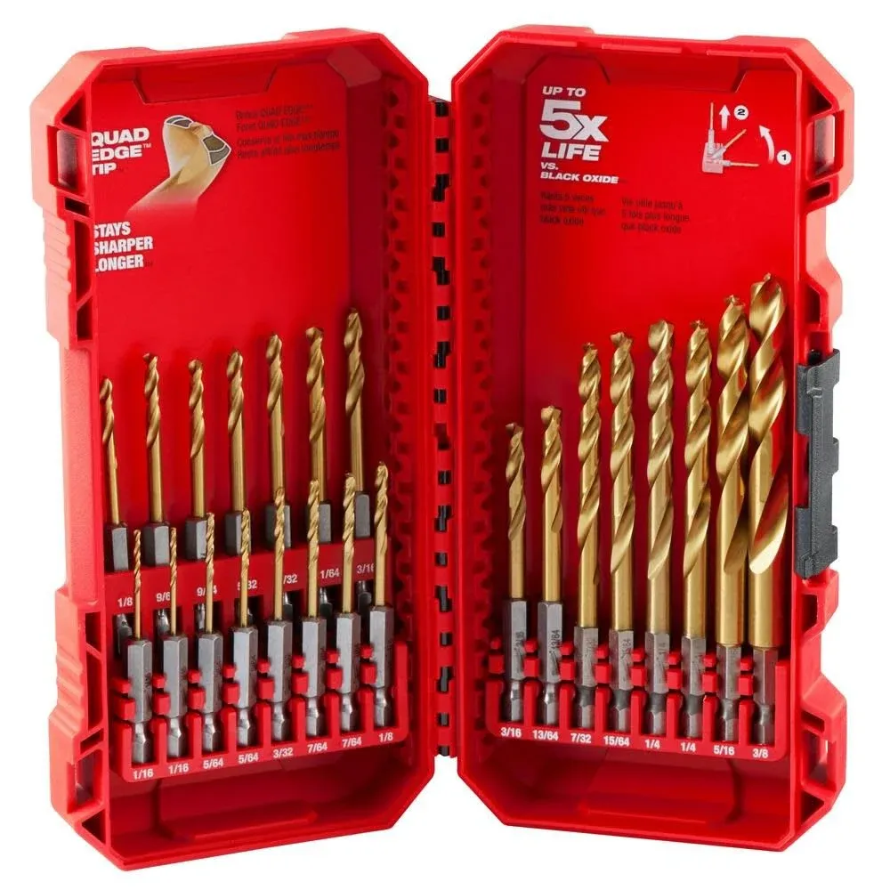 Milwaukee SHOCKWAVE IMPACT DUTY Titanium Twist Drill Bit Set (23-Piece)