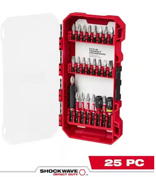 Milwaukee SHOCKWAVE Impact Duty Alloy Steel Screw Driver Bit Set (25-Piece)