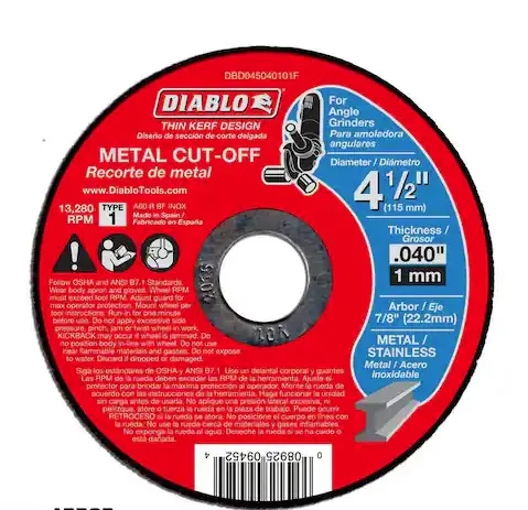 DIABLO 4-1/2 in. x 0.040 in. x 7/8 in. Thin Kerf Metal Cut-Off Disc