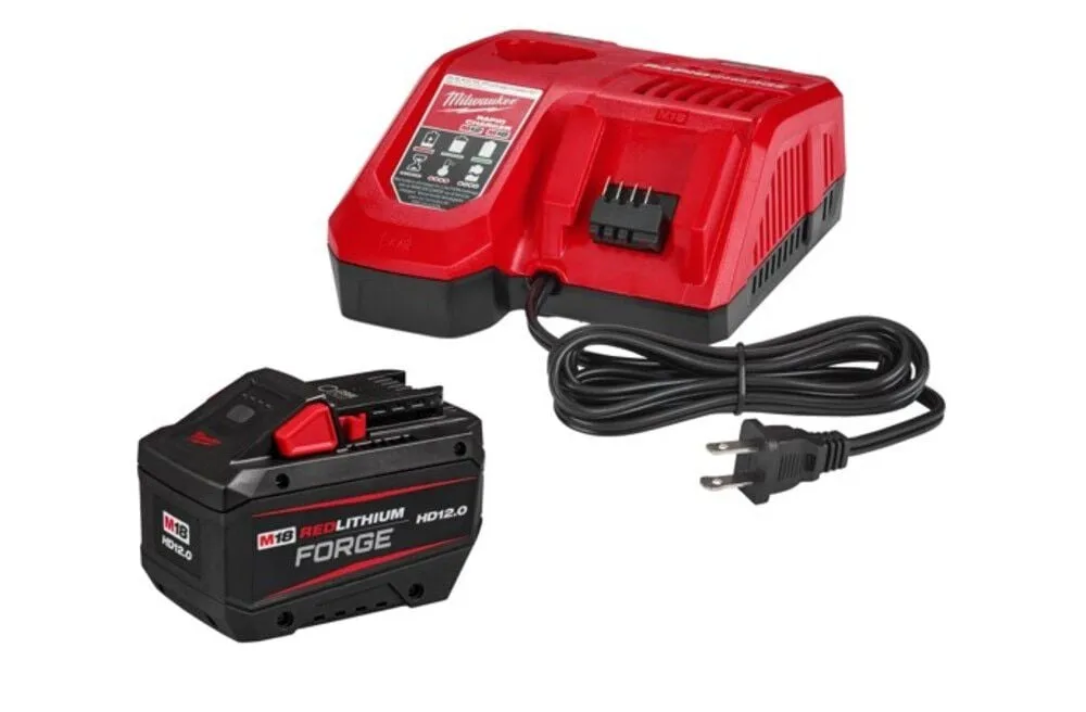 Milwaukee M18 18-Volt Lithium-Ion REDLITHIUM FORGE Starter Kit with 12. 0Ah Battery and Charger