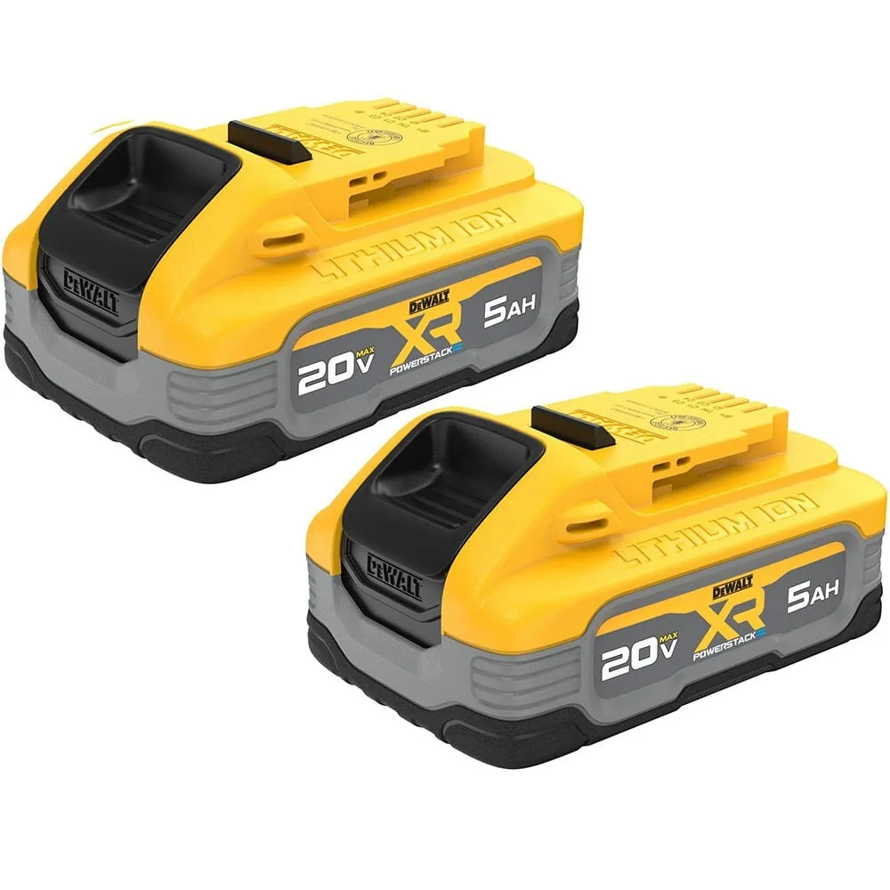 DEWALT 20V MAX XR POWERSTACK Lithium-Ion 5.0Ah Battery (2 -Pack)