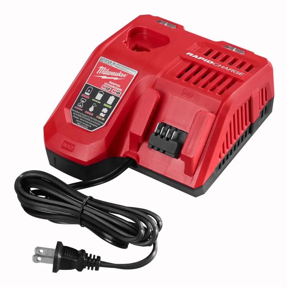 Milwaukee M12 and M18 12-Volt/18-Volt Lithium-Ion Multi-Voltage Rapid Battery Charger