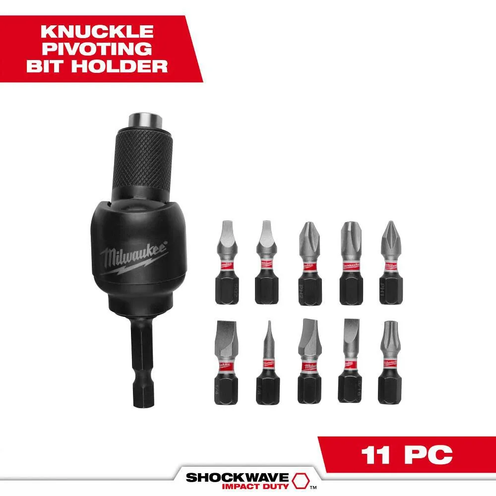 Milwaukee 30 Deg. Knuckle Bit Holder Set (11-Piece)