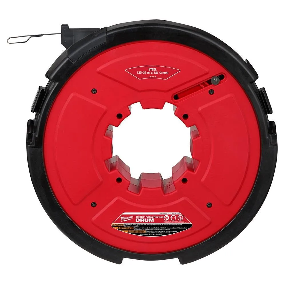 Milwaukee M18 Fuel Angler 120 ft. x 1/8 in. Steel Pulling Fish Tape Drum