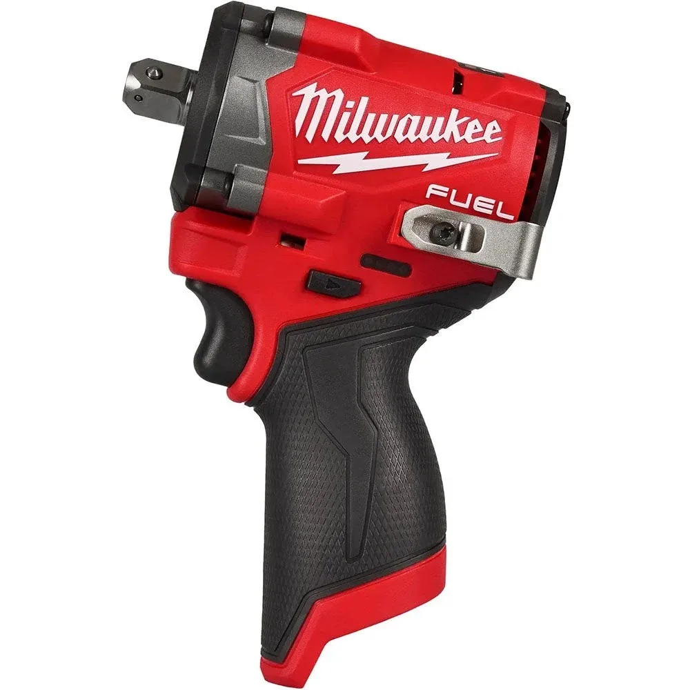 Milwaukee M12 FUEL 12V Lithium-Ion Brushless Cordless Stubby 1/2 in. Impact Wrench with Pin Detent (Tool-Only)