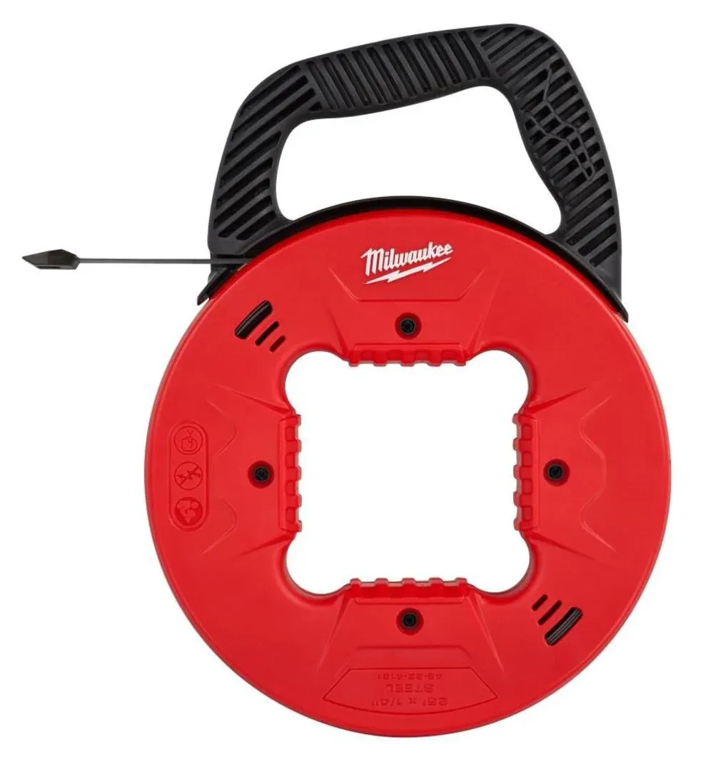 Milwaukee 1/4 in. x 25 ft. Steel Fish Tape with Low Profile Tip