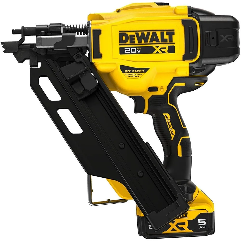 DEWALT 20-Volt 30° Cordless Framing Nailer Kit with 5.0 Ah Lithium-Ion Battery and Charger